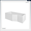 BESCO - Baignoire asymétrique - 150 x 75 cm - Gauche - avec Tablier - Pieds - Vidage Chrome - INTEGRA - vignette