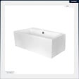 BESCO - Baignoire asymétrique - 160 x 100 cm - Droite - avec Tablier Blanc - Pieds - Vidage Chrome - INFINITY - vignette
