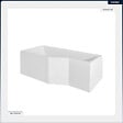 BESCO - Baignoire asymétrique - 150 x 75 cm - Gauche - sans Habillage - avec Pieds - Vidage Chrome - INTEGRA - vignette