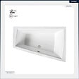 BESCO - Baignoire asymétrique - 180 x 125 cm - Droite - avec Habillage - Pieds - 2 Repose-têtes - Vidage Chrome - INTIMA DUO SLIM - vignette