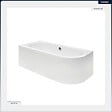 BESCO - Baignoire asymétrique - 170 x 75 cm - Gauche - avec Tablier Blanc - Pieds - Vidage Chrome - AVITA - vignette