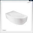 BESCO - Baignoire asymétrique - 150 x 100 cm - Gauche - avec Habillage - Pieds - Vidage Chrome - CORNEA - vignette