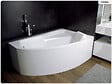 BESCO - Baignoire asymétrique - 160 x 100 cm - Droite - avec Tablier - Pieds - Vidage Chrome - RIMA - vignette