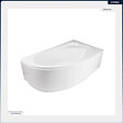 BESCO - Baignoire asymétrique - 150 x 100 cm - Droite - avec Habillage - Pieds - Vidage Chrome - CORNEA - vignette