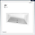 BESCO - Baignoire asymétrique - 160 x 90 cm - Droite - avec Habillage - Pieds - Vidage Chrome - INTIMA SLIM - vignette