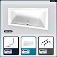 BESCO - Baignoire asymétrique - 160 x 90 cm - Droite - avec Tablier - Pieds - Vidage Chrome - INTIMA - vignette