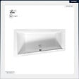 BESCO - Baignoire asymétrique - 160 x 90 cm - Gauche - sans Habillage - avec Pieds - Vidage Chrome - INTIMA SLIM - vignette