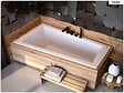 BESCO - Baignoire asymétrique - 160 x 90 cm - Gauche - sans Habillage - avec Pieds - Vidage Chrome - INTIMA SLIM - vignette