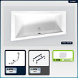 BESCO - Baignoire asymétrique - 150 x 85 cm - Droite - sans Habillage - avec Pieds - Repose-tête - Vidage Chrome - INTIMA - vignette