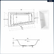 BESCO - Baignoire asymétrique - 160 x 90 cm - Gauche - avec Habillage - Pieds - Vidage Chrome - INTIMA SLIM - vignette