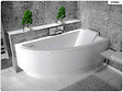 BESCO - Baignoire asymétrique - 140 x 70 cm - Droite - avec Habillage - Pieds - Vidage Chrome - PRAKTIKA - vignette