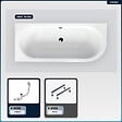 BESCO - Baignoire asymétrique - 170 x 75 cm - Gauche - sans Habillage - avec Pieds - Vidage Chrome - AVITA SLIM - vignette