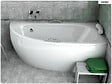 BESCO - Baignoire asymétrique - 150 x 70 cm - Droite - sans Habillage - avec Pieds - Vidage Chrome - MILENA - vignette