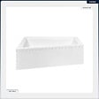 BESCO - Baignoire asymétrique - 150 x 85 cm - Gauche - sans Habillage - avec Pieds - Étagère bambou - Vidage Chrome - INTIMA - vignette