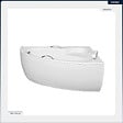 BESCO - Baignoire asymétrique - 150 x 100 cm - Droite - avec Habillage - Pieds - Poignées - Repose-tête - Vidage Chrome - NATALIA PREMIUM - vignette