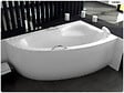 BESCO - Baignoire asymétrique - 150 x 100 cm - Droite - avec Habillage - Pieds - Poignées - Repose-tête - Vidage Chrome - NATALIA PREMIUM - vignette