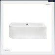 BESCO - Baignoire asymétrique - 170 x 75 cm - Droite - avec Tablier Blanc - Pieds - Vidage Chrome - AVITA - vignette