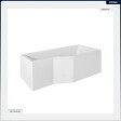 BESCO - Baignoire asymétrique - 150 x 75 cm - Droite - avec Habillage - Pieds - Vidage Chrome - INTEGRA - vignette