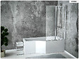 BESCO - Baignoire asymétrique - 150 x 75 cm - Droite - avec Habillage - Pieds - Vidage Chrome - INTEGRA - vignette