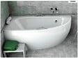 BESCO - Baignoire asymétrique - 150 x 70 cm - Gauche - avec Tablier - Pieds - Vidage Chrome - MILENA - vignette