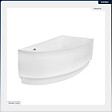 BESCO - Baignoire asymétrique - 150 x 70 cm - Droite - sans Habillage - avec Pieds - Vidage Chrome - PRAKTIKA - vignette