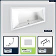BESCO - Baignoire asymétrique - 180 x 125 cm - Gauche - sans Habillage - avec Pieds - 2 Repose-têtes - Vidage Chrome - INTIMA SLIM - vignette