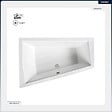 BESCO - Baignoire asymétrique - 180 x 125 cm - Gauche - sans Habillage - avec Pieds - 2 Repose-têtes - Vidage Chrome - INTIMA SLIM - vignette