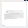 BESCO - Baignoire asymétrique - 150 x 85 cm - Gauche - avec Habillage - Pieds - Vidage Chrome - INTIMA - vignette