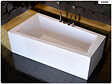 BESCO - Baignoire asymétrique - 150 x 85 cm - Gauche - avec Habillage - Pieds - Vidage Chrome - INTIMA - vignette