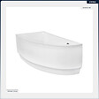 BESCO - Baignoire asymétrique - 140 x 70 cm - Gauche - avec Tablier - Pieds - Vidage Chrome - PRAKTIKA - vignette