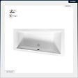 BESCO - Baignoire asymétrique - 160 x 90 cm - Droite - sans Habillage - avec Pieds - Vidage Chrome - INTIMA SLIM - vignette