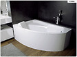 BESCO - Baignoire asymétrique - 160 x 100 cm - Gauche - avec Tablier - Pieds - Vidage Chrome - RIMA - vignette
