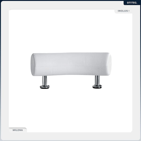 BESCO - Baignoire asymétrique - 150 x 100 cm - Gauche - avec Habillage - Pieds - Poignées - Repose-tête - Vidage Chrome - NATALIA PREMIUM - large