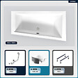 BESCO - Baignoire asymétrique - 150 x 85 cm - Droite - avec Habillage - Pieds - Vidage Chrome - INTIMA - vignette