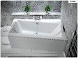 BESCO - Baignoire asymétrique - 160 x 100 cm - Droite - avec Habillage - Pieds - Vidage Chrome - INFINITY - vignette