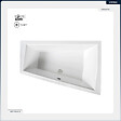 BESCO - Baignoire asymétrique - 180 x 125 cm - Droite - sans Habillage - avec Pieds - Vidage Chrome - INTIMA DUO SLIM - vignette