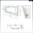 BESCO - Baignoire asymétrique - 180 x 125 cm - Gauche - sans Habillage - avec Pieds - Vidage Chrome - INTIMA DUO - vignette