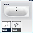 BESCO - Baignoire asymétrique - 170 x 75 cm - Droite - sans Habillage - avec Pieds - Vidage Chrome - AVITA SLIM - vignette