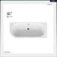 BESCO - Baignoire asymétrique - 170 x 75 cm - Droite - sans Habillage - avec Pieds - Vidage Chrome - AVITA SLIM - vignette