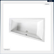 BESCO - Baignoire asymétrique - 170 x 125 cm - Droite - sans Habillage - avec Pieds - 2 Repose-têtes - Vidage Chrome - INTIMA DUO - vignette