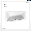 BESCO - Baignoire asymétrique - 150 x 85 cm - Gauche - avec Habillage - Pieds - Vidage Chrome - INTIMA SLIM - vignette