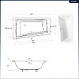BESCO - Baignoire asymétrique - 150 x 85 cm - Gauche - avec Habillage - Pieds - Vidage Chrome - INTIMA SLIM - vignette