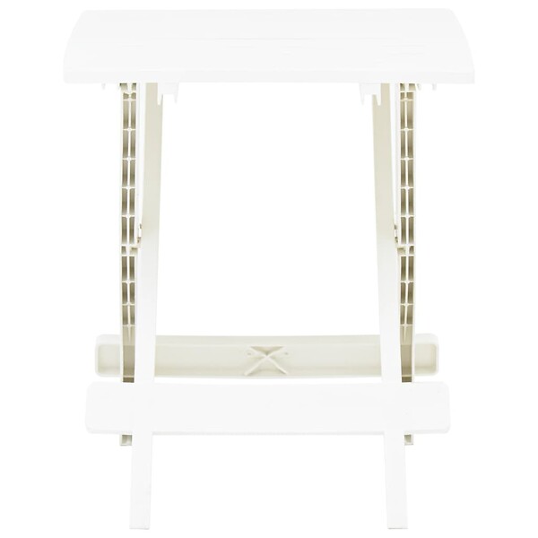 VIDAXL - vidaXL Table pliable de jardin blanc 45x43x50 cm plastique - large