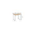 O'CAMP - Table de camping pliable 4 places - Forme valise - Dimensions : 80 x 60 x 70 cm - vignette