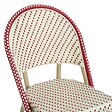 OVIALA - Chaise de terrasse bistrot parisien en aluminium et rotin rouge - Marais - vignette