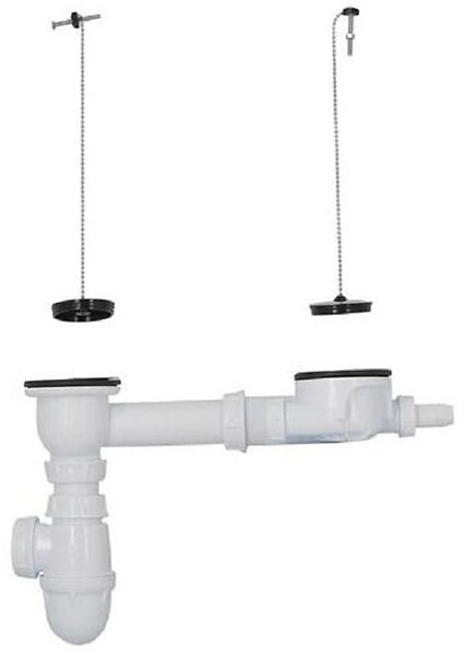 NICOLL - Vidage complet sans trop plein pour évier grès à double parois - Pour perçage diamètre 60 mm - large