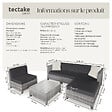 TECTAKE - Salon en rotin avec structure en aluminium, housses incluses en 2 couleurs gris clair - vignette