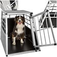 TECTAKE - Cage de transport pour chien simple dos droit noir - vignette