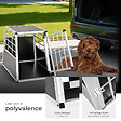 TECTAKE - Cage de transport pour chien simple dos droit noir - vignette