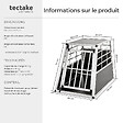 TECTAKE - Cage de transport pour chien simple dos droit noir - vignette